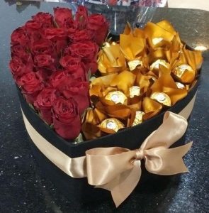 chocolates and roses as Gift Ideas